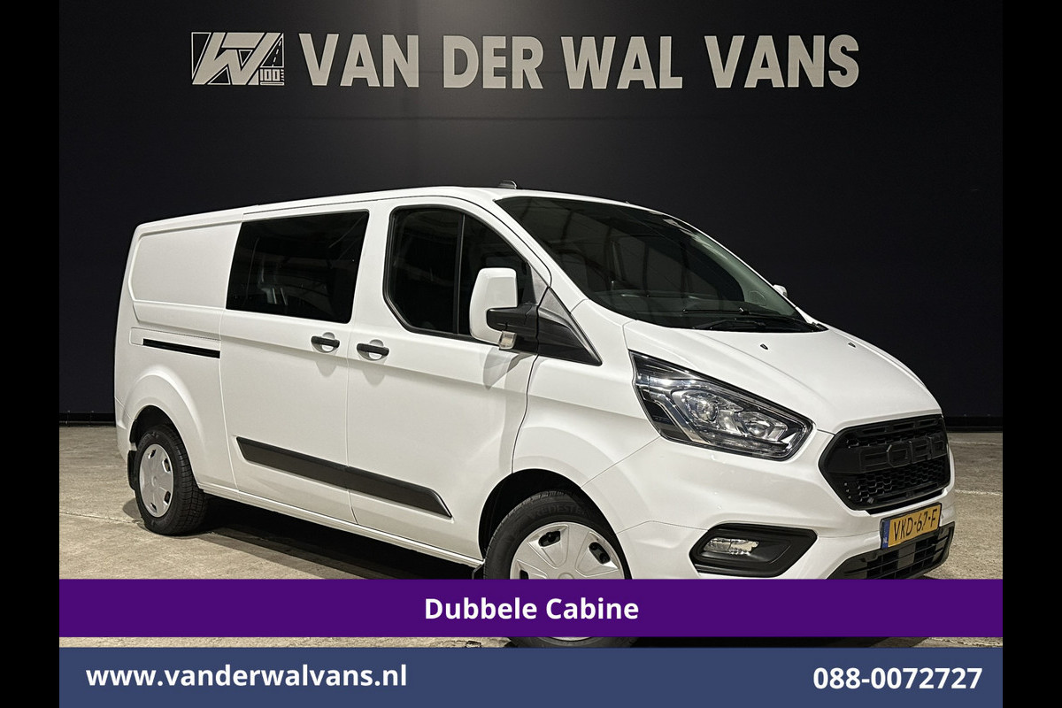 Ford Transit Custom 2.0 TDCI 130pk Automaat L2H1 Dubbele cabine Euro6 Airco | 5-Zits | Camera | Navigatie | Cruisecontrol | Stoelverwarming Apple Carplay, Trekhaak, Parkeersensoren, Achterklep