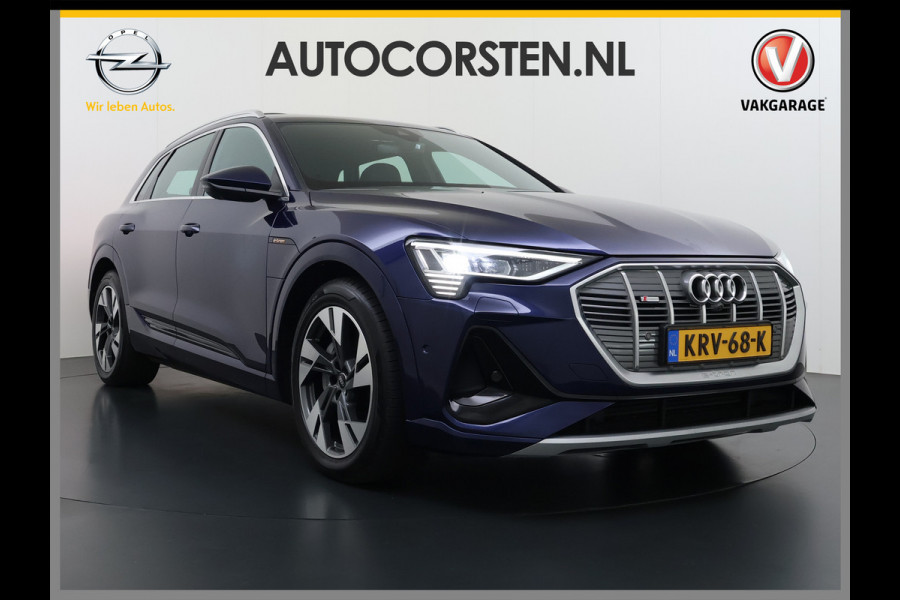Audi e-tron 55 Quattro S-Line Edition 95kWh SOH 90% Panoramadak Bang&Olufsen Adap.Cruise 360°Camera 4-Zone Ecc Stoel+Achterbankverwarming An Elek.Achterklep 20"Lmv Sportstoelen Dynamische knipperlichten Stoelverwarming