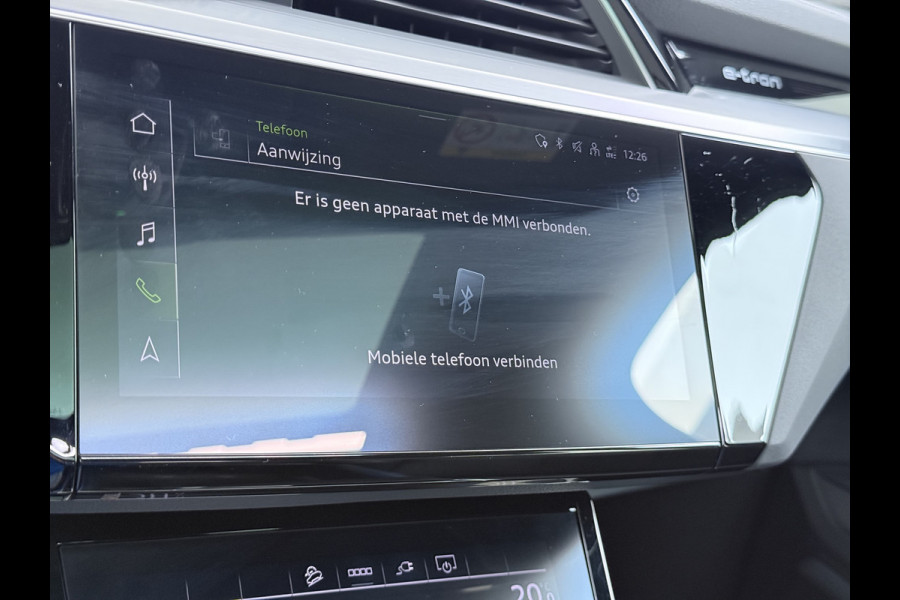 Audi e-tron 55 Quattro S-Line Edition 95kWh SOH 90% Panoramadak Bang&Olufsen Adap.Cruise 360°Camera 4-Zone Ecc Stoel+Achterbankverwarming An Elek.Achterklep 20"Lmv Sportstoelen Dynamische knipperlichten Stoelverwarming