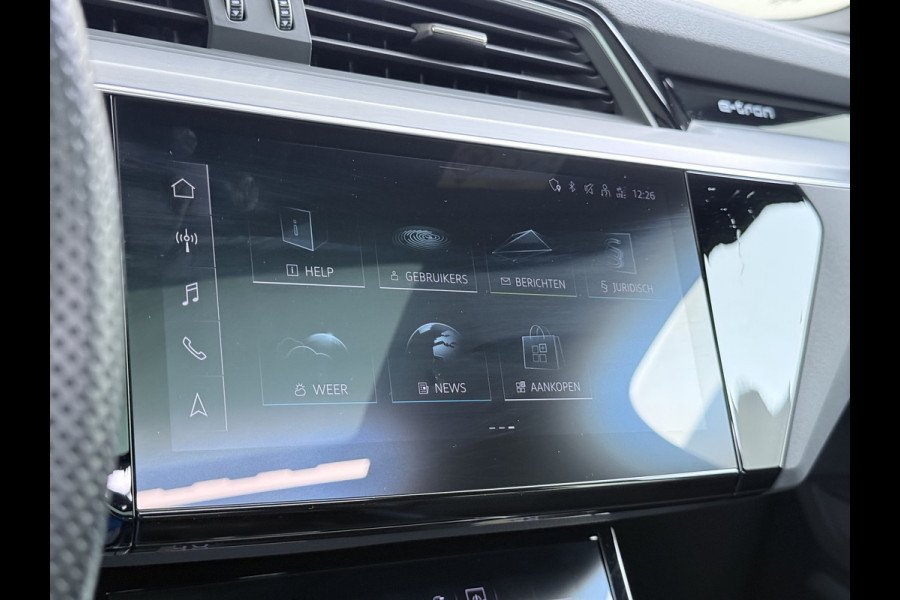 Audi e-tron 55 Quattro S-Line Edition 95kWh SOH 90% Panoramadak Bang&Olufsen Adap.Cruise 360°Camera 4-Zone Ecc Stoel+Achterbankverwarming An Elek.Achterklep 20"Lmv Sportstoelen Dynamische knipperlichten Stoelverwarming
