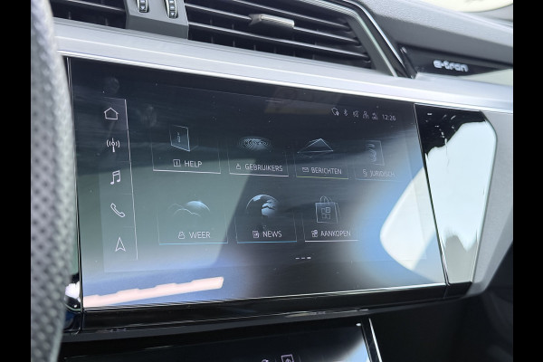 Audi e-tron 55 Quattro S-Line Edition 95kWh SOH 90% Panoramadak Bang&Olufsen Adap.Cruise 360°Camera 4-Zone Ecc Stoel+Achterbankverwarming An Elek.Achterklep 20"Lmv Sportstoelen Dynamische knipperlichten Stoelverwarming