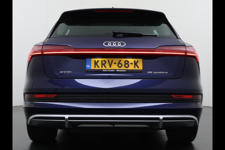 Audi e-tron 55 Quattro S-Line Edition 95kWh SOH 90% Panoramadak Bang&Olufsen Adap.Cruise 360°Camera 4-Zone Ecc Stoel+Achterbankverwarming An Elek.Achterklep 20"Lmv Sportstoelen Dynamische knipperlichten Stoelverwarming