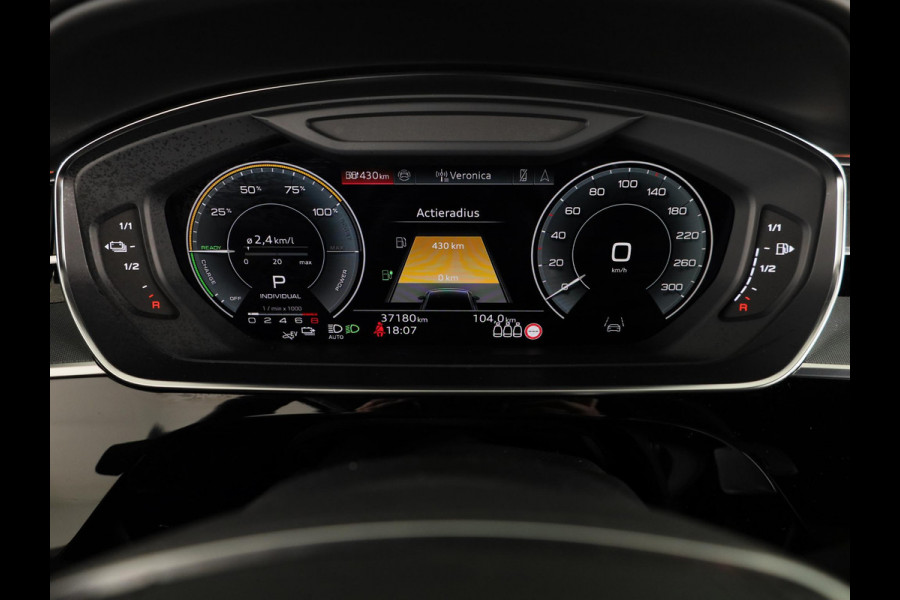 Audi A8 60 TFSI e quattro Lang 462 pk Tiptronic | Verlengde garantie | Navigatie | Panoramadak | Parkeersensoren (Park assist) | Rondomzicht camera | Stoelverwarming/ventilatie/massage v/a | B&O Soundsystem |