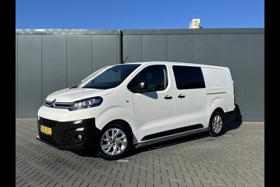 Citroën Jumpy 2.0 BlueHDI 180 PK / AUTOMAAT / L3H1 / DUBBEL CABINE / 2x SCHUIFDEUR / TREKHAAK / CAMERA / BLIND SPOT / ECC / CRUISE / 6 PERSOON