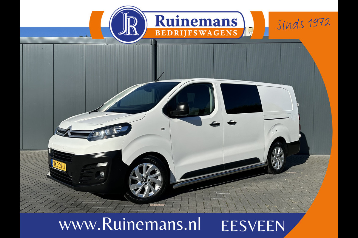 Citroën Jumpy 2.0 BlueHDI 180 PK / AUTOMAAT / L3H1 / DUBBEL CABINE / 2x SCHUIFDEUR / TREKHAAK / CAMERA / BLIND SPOT / ECC / CRUISE / 6 PERSOON