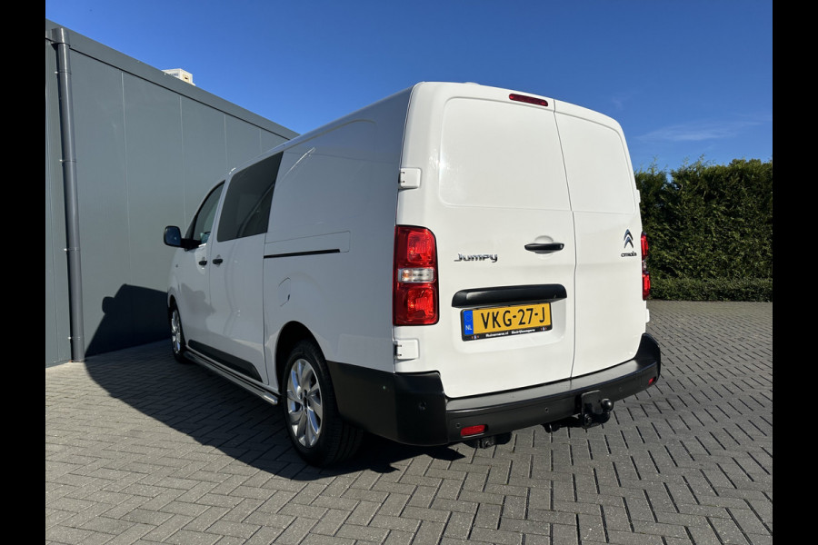 Citroën Jumpy 2.0 BlueHDI 180 PK / AUTOMAAT / L3H1 / DUBBEL CABINE / 2x SCHUIFDEUR / TREKHAAK / CAMERA / BLIND SPOT / ECC / CRUISE / 6 PERSOON
