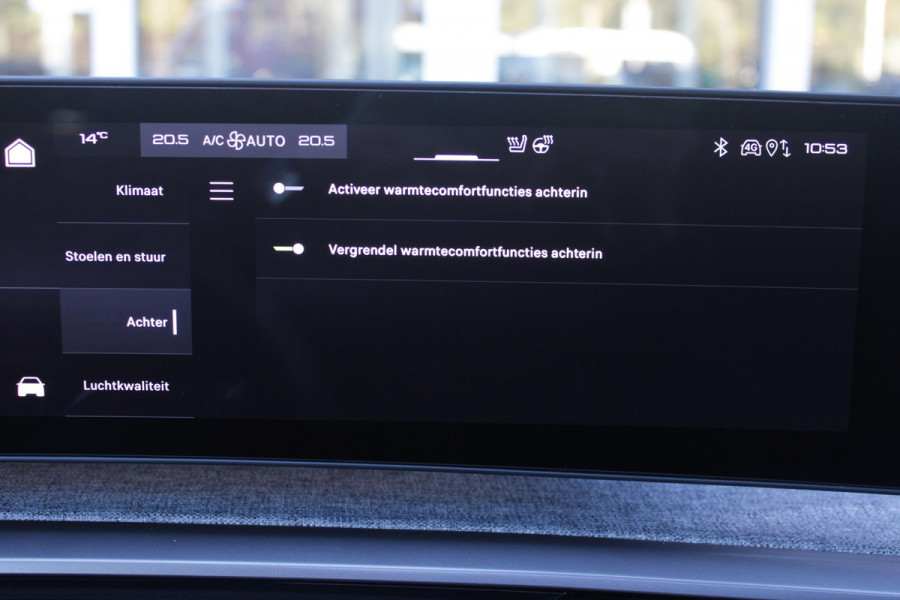 Peugeot 5008 1.2 Hybrid 145PK AUTOMAAT GT 7p | PANORAMISCH SCHUIFDAK PACK | 360° VISION & DRIVE ASSIST PLUS PACK: (360° CAMERA, BUITENSPIEGELS MET KANTELFUNCTIE, DRIVE ASSIST 2.0, DRAADLOZE TELEFOONLADER, ANTIDIEFSTALALARM) | BEKLEDING ALCANTARA/KUNSTLEDER | SEAT PACK COMFORT: (AGR BESTUUDERSSTOEL EN PASSAGIERSSTOEL ELEKTRISCH VERSTELBAAR MET MASSAGE FUNCTIE, BESTUUDERSSTOEL MET GEHEUGENFUNCTIE, BUITENSTE ZITPLAATSEN ACHTERBANK VERWARMBAAR) | GLANZEND ZWARTE DAKRAILS | BLUE INGARO  | 19" LICHTMETALEN VELGEN "BREDA" | DRAADLOZE TELEFOONLADER | APPLE CARPLAY/ANDROID AUTO DRAADLOOS |