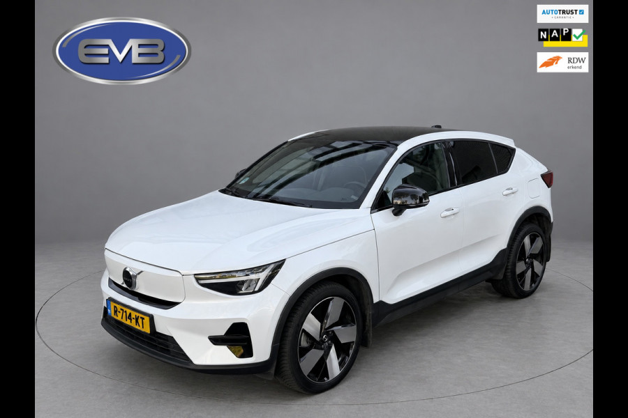 Volvo C40 Recharge Plus 69 kWh, panoramadak, 20 inch,camera,electr bedienbare trekhaak, 1 e eigenaar, Origineel NL auto met nap