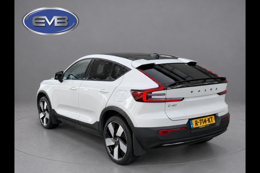 Volvo C40 Recharge Plus 69 kWh, panoramadak, 20 inch,camera,electr bedienbare trekhaak, 1 e eigenaar, Origineel NL auto met nap