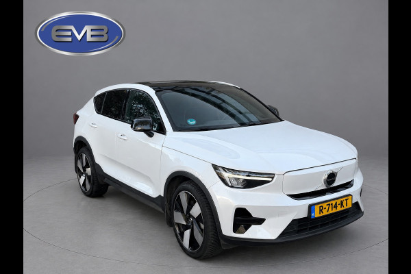 Volvo C40 Recharge Plus 69 kWh, panoramadak, 20 inch,camera,electr bedienbare trekhaak, 1 e eigenaar, Origineel NL auto met nap