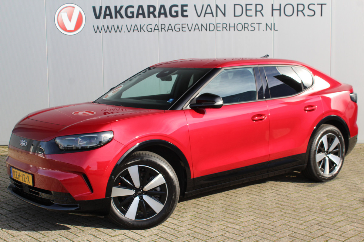 Ford Capri Extended Range RWD 77kWh ELEKTRISCH ! Nov. 2025, slechts 2.500km ! Camera, adapt. cruise cntrl, navigatie, metallic lak, Apple Carplay/Android auto, stoel- en stuurwielverw., side- en lane assist, elektr. verstelb. stoel met massagefunctie etc.  etc