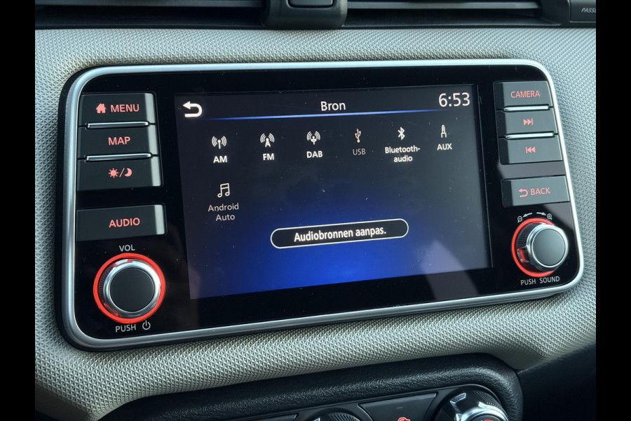 Nissan Micra 1.0 IG-T N-Connecta ✓1e Eigenaar✓Dealer Onderhouden✓Camera✓Carplay✓Navi✓Airco✓Cruise✓Pdc✓101pk✓Weinig Km✓Lm velgen✓N.A.P✓Apk tot 02-2028