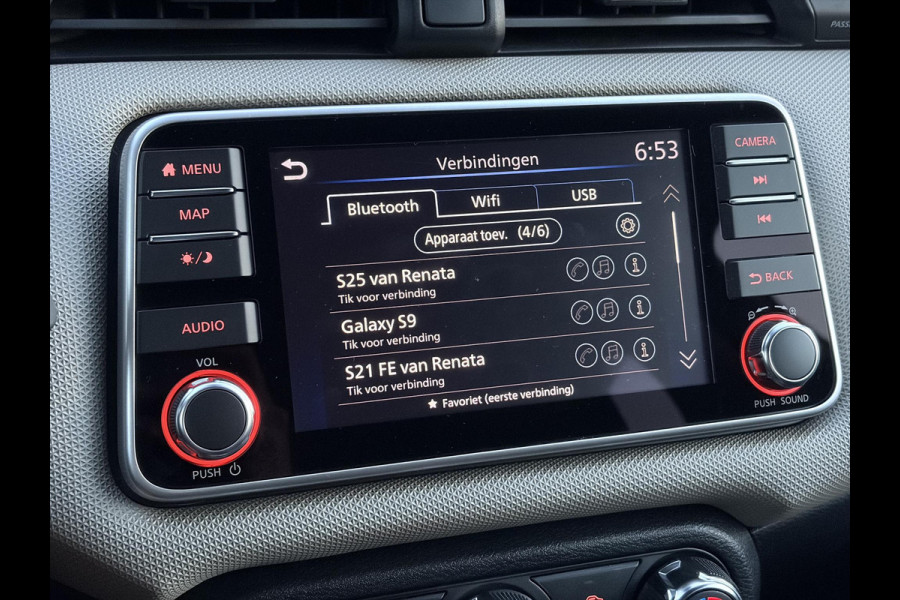 Nissan Micra 1.0 IG-T N-Connecta ✓1e Eigenaar✓Dealer Onderhouden✓Camera✓Carplay✓Navi✓Airco✓Cruise✓Pdc✓101pk✓Weinig Km✓Lm velgen✓N.A.P✓Apk tot 02-2028