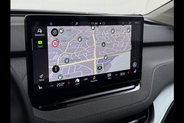 Škoda ENYAQ iV 80 204PK Warmtepomp Camera SOH 93% Navi 3-Zone Ecc Stuur+Stoelverwarming Android Auto Apple Carplay P-Assist Cruise Control Lane Assist Isofix Keyless-go 1e Eigenaar Origineel Nederlandse Auto