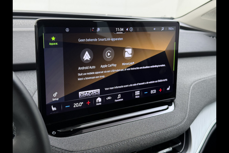 Škoda ENYAQ iV 80 204PK Warmtepomp Camera SOH 93% Navi 3-Zone Ecc Stuur+Stoelverwarming Android Auto Apple Carplay P-Assist Cruise Control Lane Assist Isofix Keyless-go 1e Eigenaar Origineel Nederlandse Auto
