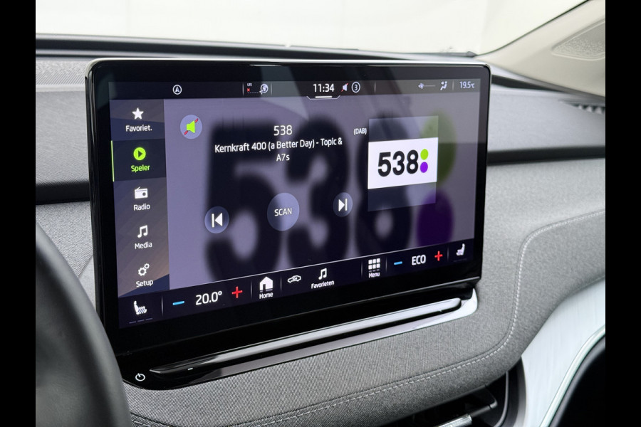Škoda ENYAQ iV 80 204PK Warmtepomp Camera SOH 93% Navi 3-Zone Ecc Stuur+Stoelverwarming Android Auto Apple Carplay P-Assist Cruise Control Lane Assist Isofix Keyless-go 1e Eigenaar Origineel Nederlandse Auto