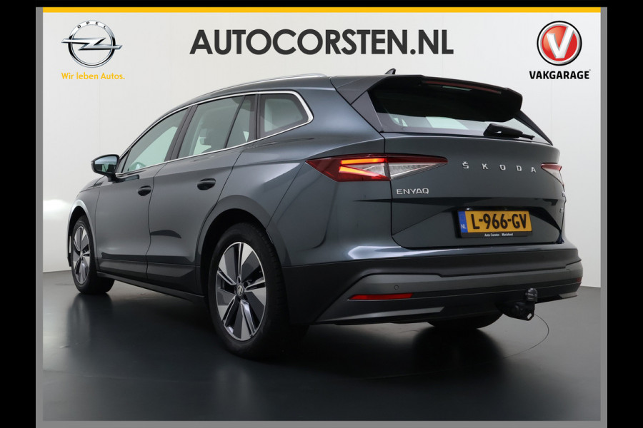 Škoda ENYAQ iV 80 204PK Trekhaak Warmtepomp Stuur+Stoelverwarming 3-Zone Ecc Camera Apple Carplay Android Auto P-Assist SOH 87% Isofix Pdc Lmv Led DAB Cruise Control Rijstrooksensor 1.000KG Trekgewicht Origineel Nederlandse Auto