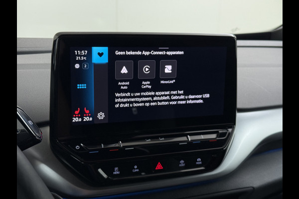 Volkswagen ID.4 82kWh 204PK 90%SOH Trekhaak Adap.Cruise Stoelverwarming Apple Carplay Android Auto Navi Ecc Pdc Privacy Glas Led Isofix DAB Bluetooth All Seasonbanden Voorruitverwarming Wifi 1.000KG Trekgewicht 1e Eigenaar Origineel Nederlandse Auto