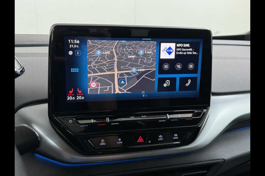 Volkswagen ID.4 82kWh 204PK 90%SOH Trekhaak Adap.Cruise Stoelverwarming Apple Carplay Android Auto Navi Ecc Pdc Privacy Glas Led Isofix DAB Bluetooth All Seasonbanden Voorruitverwarming Wifi 1.000KG Trekgewicht 1e Eigenaar Origineel Nederlandse Auto