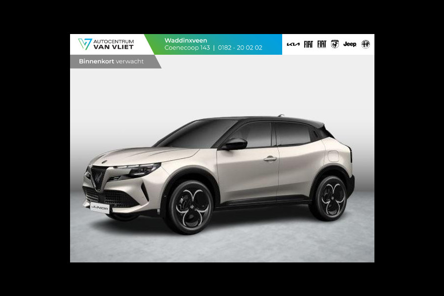 Alfa Romeo junior Elettrica Ti 54 kWh | Uit voorraad leverbaar | Adapt. Cruise | Elektr. A-Klep | Schuif/Kanteldak | LED | BSM | Keyless | Camera