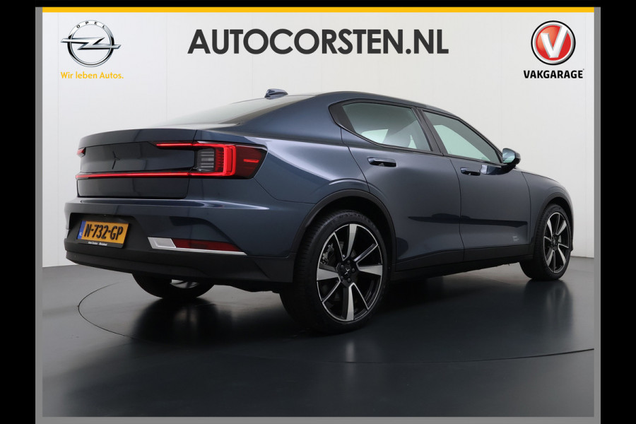 Polestar 2 Dual Motor Long Range 78kWh 408PK SOH 90% Google®-Maps Navi Camera Apple Carplay Android Auto Elek.Stoelen Memory Elek.Achterkle Keyless Bluetooth Led Lmv Isofix Rijstrooksensor Origineel Nederlandse Auto Dealeronderhouden