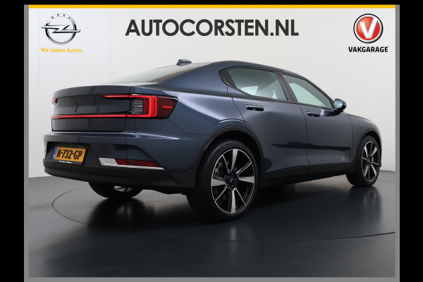 Polestar 2 Dual Motor Long Range 78kWh 408PK SOH 90% Google®-Maps Navi Camera Apple Carplay Android Auto Elek.Stoelen Memory Elek.Achterkle Keyless Bluetooth Led Lmv Isofix Rijstrooksensor Origineel Nederlandse Auto Dealeronderhouden