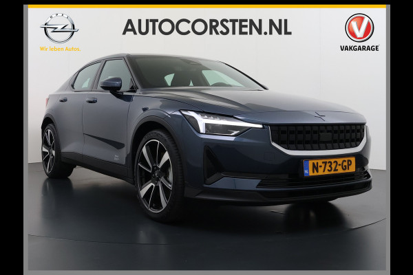 Polestar 2 Dual Motor Long Range 78kWh 408PK SOH 90% Google®-Maps Navi Camera Apple Carplay Android Auto Elek.Stoelen Memory Elek.Achterkle Keyless Bluetooth Led Lmv Isofix Rijstrooksensor Origineel Nederlandse Auto Dealeronderhouden