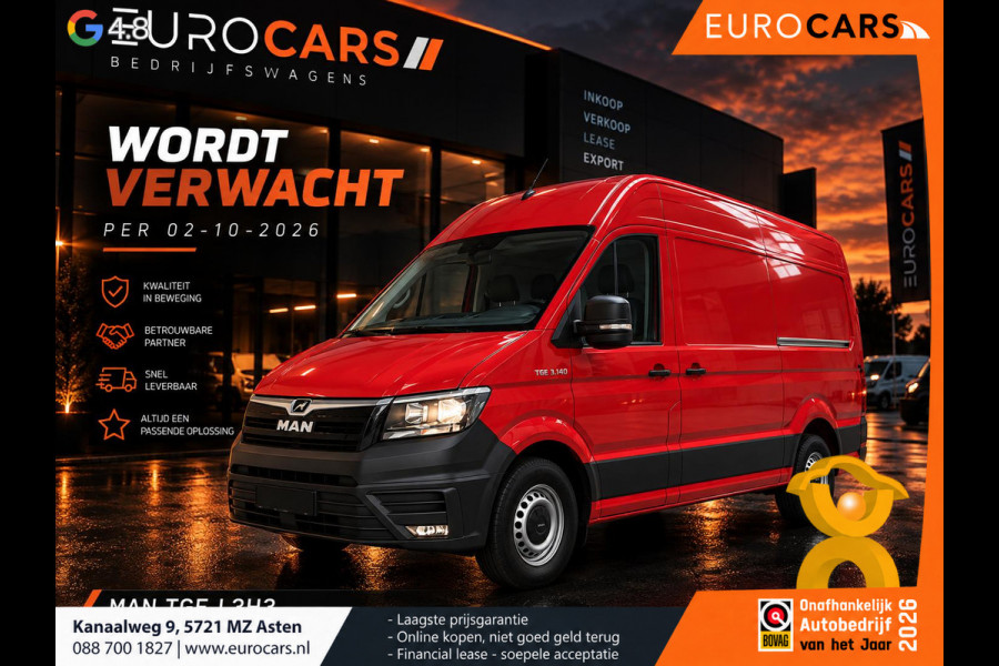 MAN TGE 2.0 140 pk Automaat L3H3 Camera ACC Navigatie Stoelverwarming Business Navigation