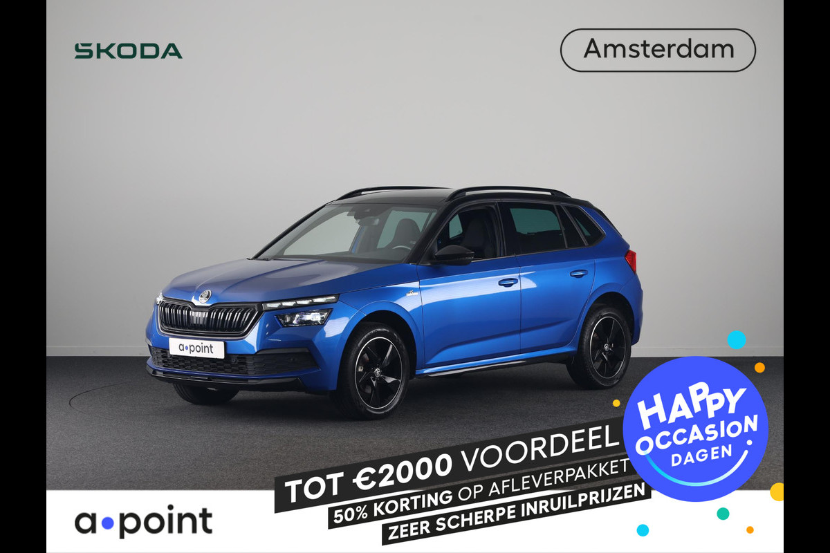 Škoda Kamiq 1.0 TSI Monte Carlo 110 PK DSG | Navigatie via app | Panorama dak | 17"LM velgen | Parkeercamera |