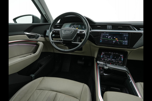 Audi Q8 e-tron 50 quattro Advanced Edition 95 kWh [3-Fase-22kW] {SoH-99%} (INCL-BTW)  Aut. *LEATHER | FULL-LED | MEMORY-PACK | ADAPTIVE-CRUISE | CAMERA | PRIVACY-GLASS | DIGI-COCKPIT | SHIFTPADDLES | DAB | AMBIENTLIGHT | TOWBAR | 20''ALU*