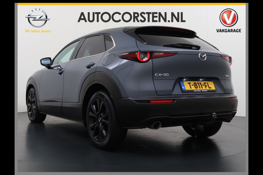 Mazda CX-30 2.0I 187PK M.Hybrid Automaat Trekhaak Adap.Cruise Camera Stoelverwarming Ecc Head-Up Display Navi Apple Carplay/Android Auto e-S Dodehoekdetectie Keyless Elek.Achterklep Privacy Glas Lmv Isofix DAB Bluetooth Regen-Lichtsensor 1.300KG Trekgewicht 1e Eigenaar