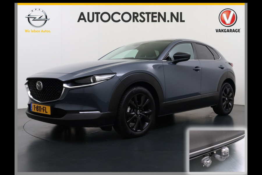 Mazda CX-30 2.0I 187PK M.Hybrid Automaat Trekhaak Adap.Cruise Camera Stoelverwarming Ecc Head-Up Display Navi Apple Carplay/Android Auto e-S Dodehoekdetectie Keyless Elek.Achterklep Privacy Glas Lmv Isofix DAB Bluetooth Regen-Lichtsensor 1.300KG Trekgewicht 1e Eigenaar