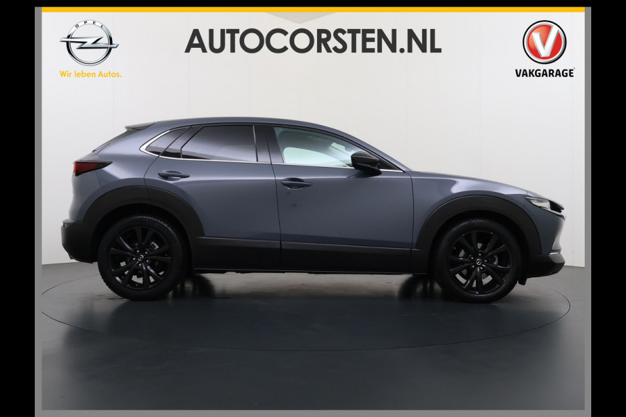 Mazda CX-30 2.0I 187PK M.Hybrid Automaat Trekhaak Adap.Cruise Camera Stoelverwarming Ecc Head-Up Display Navi Apple Carplay/Android Auto e-S Dodehoekdetectie Keyless Elek.Achterklep Privacy Glas Lmv Isofix DAB Bluetooth Regen-Lichtsensor 1.300KG Trekgewicht 1e Eigenaar