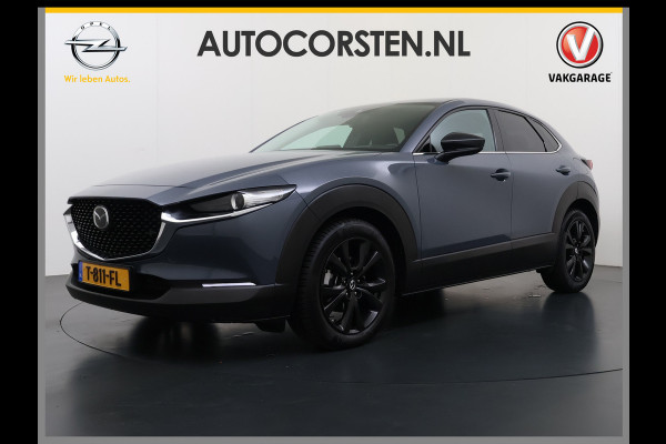 Mazda CX-30 2.0I 187PK M.Hybrid Automaat Trekhaak Adap.Cruise Camera Stoelverwarming Ecc Head-Up Display Navi Apple Carplay/Android Auto e-S Dodehoekdetectie Keyless Elek.Achterklep Privacy Glas Lmv Isofix DAB Bluetooth Regen-Lichtsensor 1.300KG Trekgewicht 1e Eigenaar