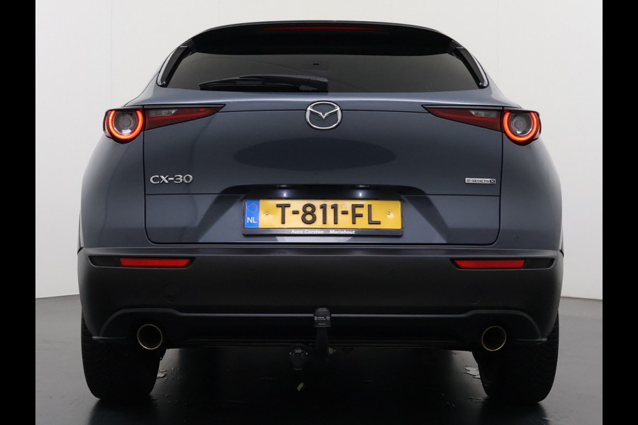Mazda CX-30 2.0I 187PK M.Hybrid Automaat Trekhaak Adap.Cruise Camera Stoelverwarming Ecc Head-Up Display Navi Apple Carplay/Android Auto e-S Dodehoekdetectie Keyless Elek.Achterklep Privacy Glas Lmv Isofix DAB Bluetooth Regen-Lichtsensor 1.300KG Trekgewicht 1e Eigenaar