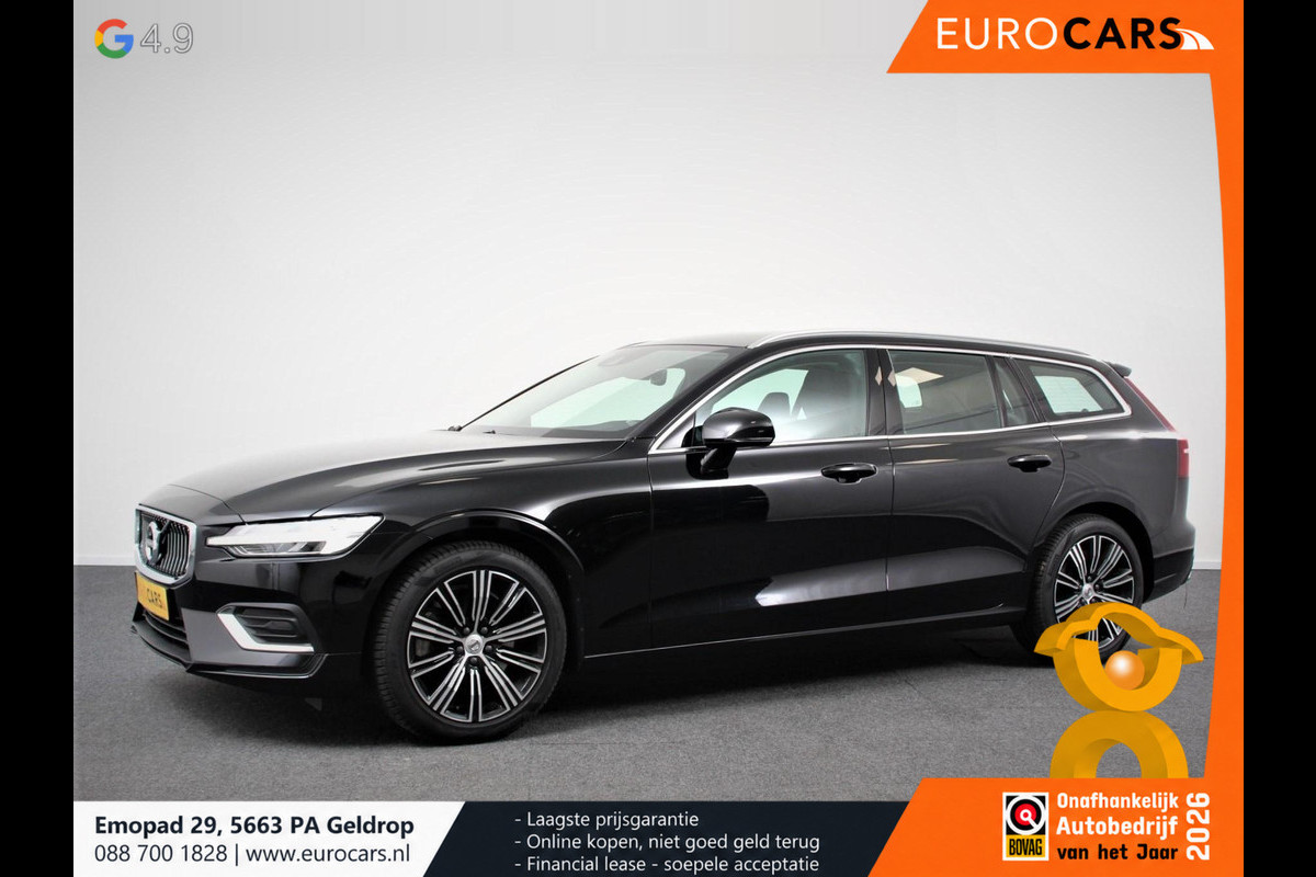 Volvo V60 2.0 T5 250pk Automaat Inscription Navigatie Apple Carplay/Android Auto Climate control Leder Parkeer sensoren Virtual Cockpit Lichtmetalen velgen 18"