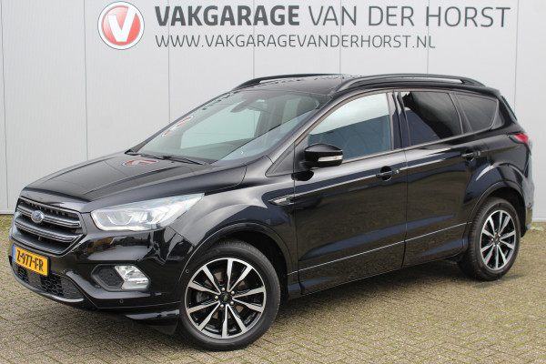 Ford Kuga 1.5-150pk EcoBoost ST-Line. Nette goed onderhouden wagen voor nog jaren rijplezier ! Trekgewicht 2.000kg ! Autm. airco dual, cruise control, stoel-, stuur- en voorraamverw., LM wielen, r/cd, navigatie, telefoonvoorb., pdc v+a etc.