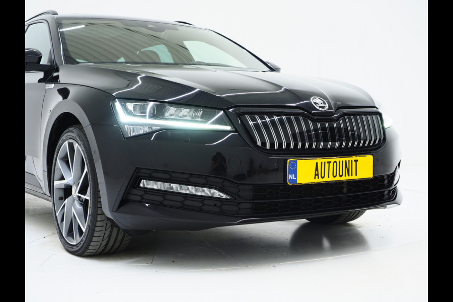 Škoda Superb Combi 1.4 TSI iV Sportline | Leder/Alcantara | Trekhaak | Carbon | Canton | Memory | Sfeerlicht | Keyless