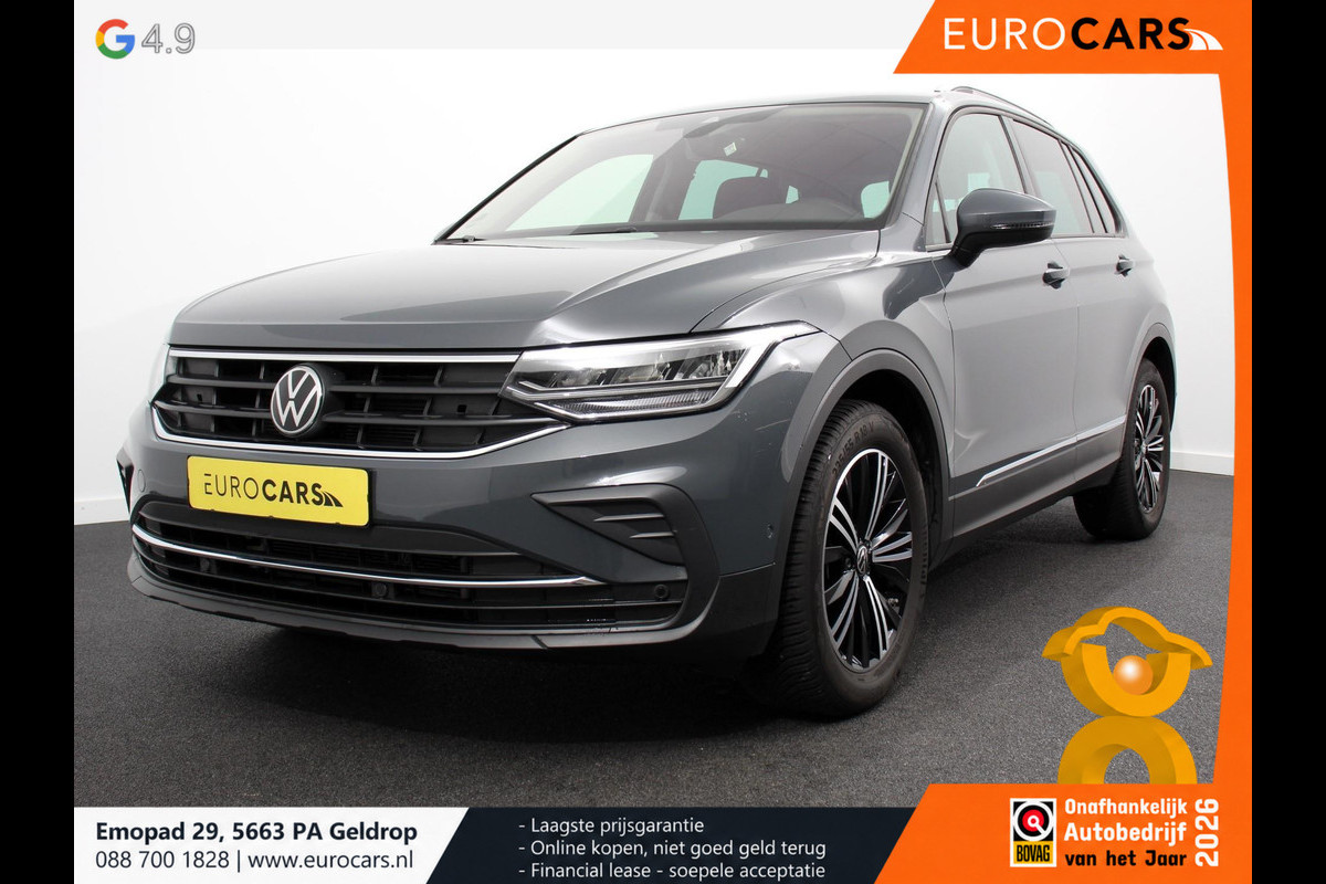 Volkswagen Tiguan 1.5 TSI DSG Active Navigatie App connect Wireless Adaptieve Cruise Control Travel Assist Parkeersensoren Camera Park Assist Stoel- en stuurverwarming Elektrische achterklep Virtual Cockpit