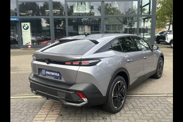 Peugeot e-408 Allure 58 kWh SOH 99% | NIEUWE AUTO | ACHTERUITRIJCAMERA | KEYLESS | STOEL + STUURVERWARMING | ADAP. CRUISE | APPLE CARPLAY | RIJKLAAR INCL. 12 MND BOVAG GARANTIE |