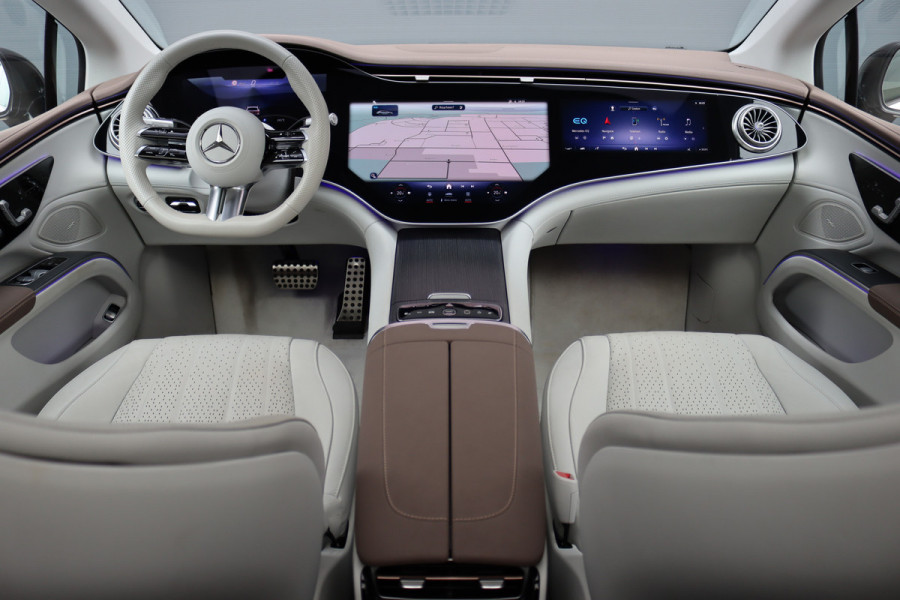 Mercedes-Benz EQS 450+ AMG Line 108 kWh | Luchtvering | Hyperscreen | Achterasbesturing | Distronic | Panoramadak | Elek. Achterstoelen | Camera | Keyless Go |