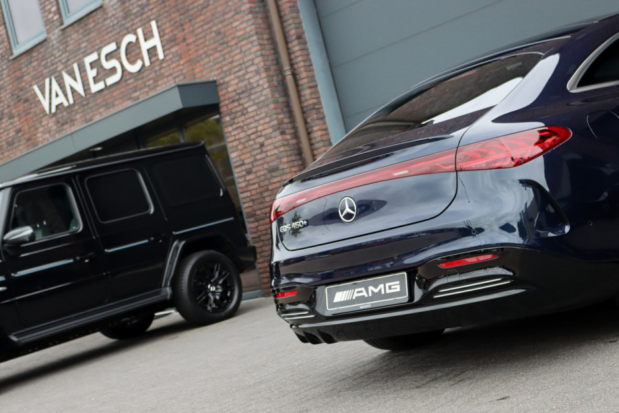 Mercedes-Benz EQS 450+ AMG Line 108 kWh | Luchtvering | Hyperscreen | Achterasbesturing | Distronic | Panoramadak | Elek. Achterstoelen | Camera | Keyless Go |
