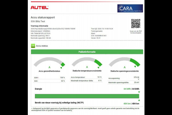 Hyundai Kona EV Fashion 64 kWh GROTE ACCU 100% SOH (RIJKLAAR/BOVAG)