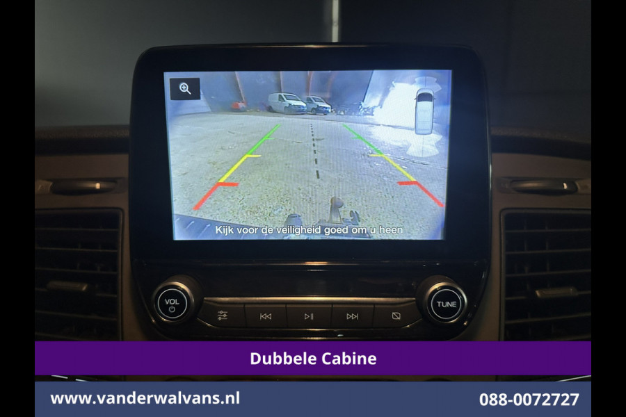 Ford Transit Custom 2.0 TDCI 130pk L2H1 Dubbele Cabine Euro6 Airco | 6-Zits | Camera | LED | Cruisecontrol | 2800kg Trekhaak Android Auto, Verwarmde voorruit, Stoelverwarming, Parkeersensoren, Dakdragers