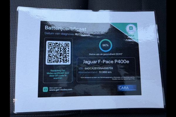 Jaguar F-Pace 2.0 P400e PHEV R-Dynamic SE | Pano/Schuifdak | Meridian | Memory Stoelen | Leder | SoH 96%