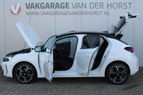 Opel Corsa 1.2-100pk Turbo Sport. In nieuwstaat verkerende luxe Opel Corsa ! Autm. airco, cruise cntrl, lane assist, panoramadak, verwarmde stoelen, LM wielen, camera, parkeersensoren v+a, navigatie by Apple Carplay/Android auto, full LED verl. etc.