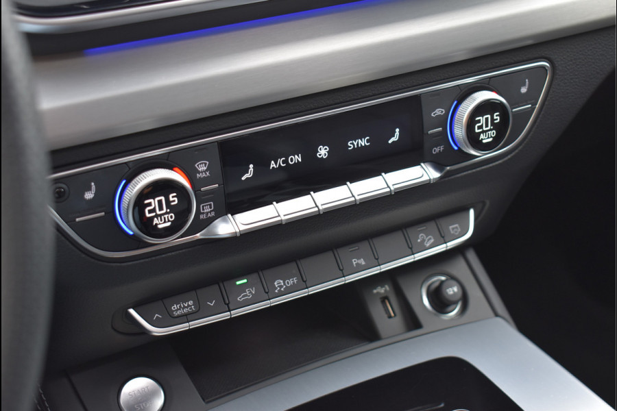 Audi Q5 55 TFSI e S-Line 367 Pk Quantum Grey Exclusive Pano Luchtvering ACC Sfeer 20 Inch