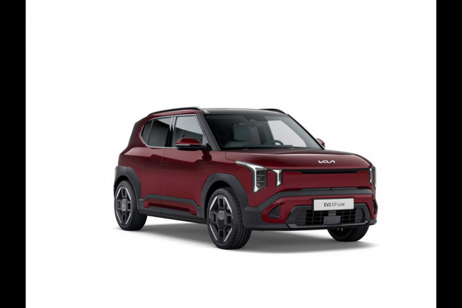 Kia EV2 GT-Line 61 kWh | Actieprijs* | Navi. | Clima. | Adapt. Cruise. | Parkeersensoren | Stoel&Stuur Verwarming | 15L Frunk | Glazen Schuif-/Kanteldak | Harman Kardon | Vegan Lederen Stoelbekleding 'GT-Line' | Dodehoekcamera | Slimme Parkeerassistentie