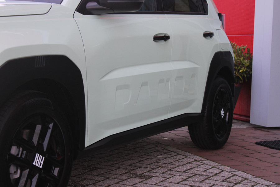 Fiat Grande Panda 1.2 Hybrid ICON PACK STYLE | BESCHERMPLATEN VOOR EN ACHTER IN "SILVER METAL DIAMOND DESIGN" | DAKRAILS IN HET ZWART EN ZILVERGRIJS UITGEVOERD | ZWARTE ACCENTEN RONDOM RAAMOMLIJSTING | MIDDENARMSTEUN | DRAADLOOS APPLE CARPLAY/ANDROID AUTO | PARKEERNSENSOREN VOOR & ACHTER | PACK STYLE: (16" LICHTMETALEN VELGEN HOOGGLANS ZWART, DAKRAILS ZWART, EXTRA GETINTE ACHTERRUITEN, IN HOOGTE VERSTELBARE PASSAGIERSSTOEL, MIDDENARMSTEUN, STYLE VOOR EN ACHTERBUMPER, STYLE DASHBOARD) | AQUA AZURE |