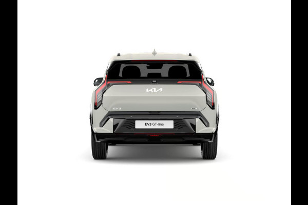 Kia EV3 GT-PlusLine 81.4 kWh | Actieprijs* | Navi. | Clima. | Adapt. Cruise. | Stoel&Stuur Verwarming | Glazen Kanteldak | Harman Kardon | Vegan Lederen Stoelbekleding 'GT-Line | Slimme Parkeerassistentie | Dodehoekcamera